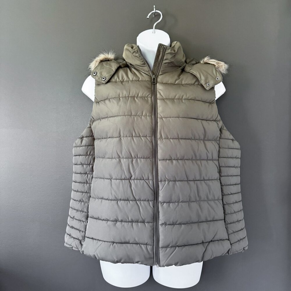 H&M Quilted Puffer Vest with Detachable Hood NWT 2XL